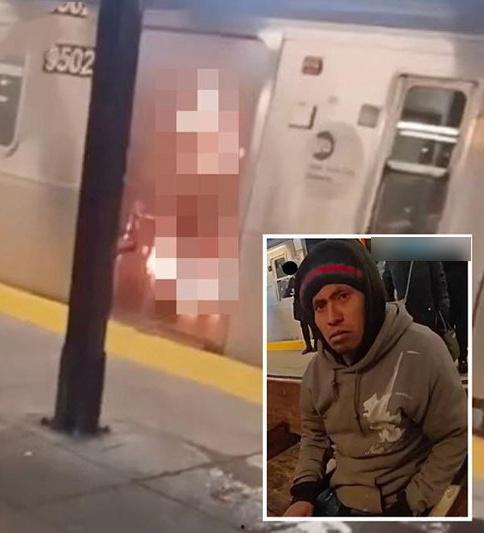 美国纽约地铁上一女子活活被烧死视频流出 嫌疑人冷血在旁观看 现场画面堪比好莱坞大片 视觉效果绝对震撼你的眼球 第4张 美国纽约地铁上一女子活活被烧死视频流出 嫌疑人冷血在旁观看 现场画面堪比好莱坞大片 视觉效果绝对震撼你的眼球 第4张