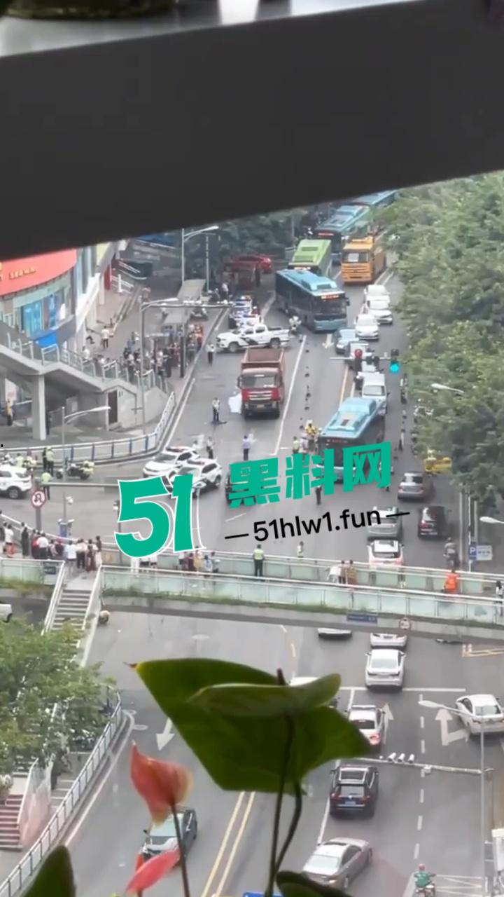 【血腥恐怖】重庆五里店灯饰广场万丰路口发生严重车祸，男子骑电瓶车行驶在货车前方盲区被当场碾压爆头。  第3张