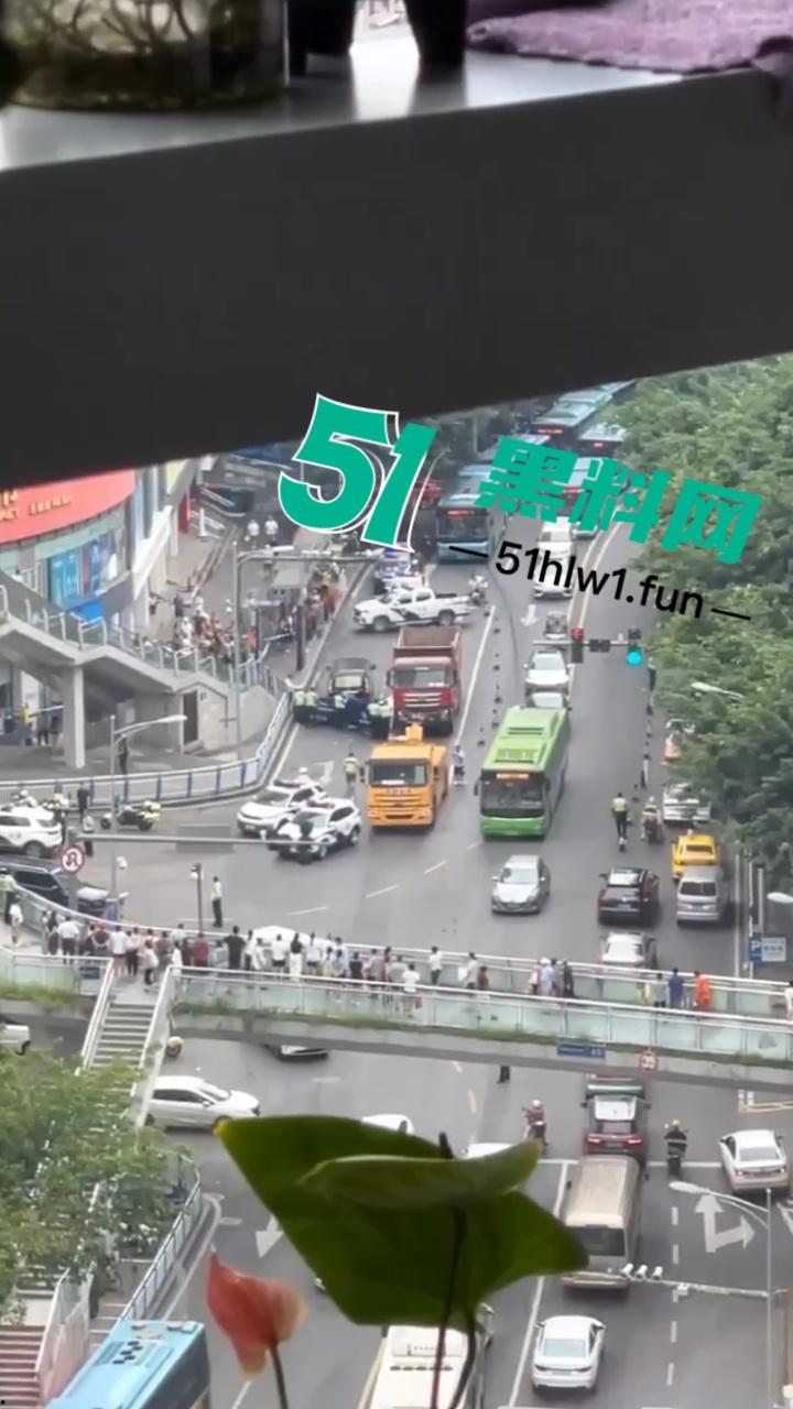 【血腥恐怖】重庆五里店灯饰广场万丰路口发生严重车祸，男子骑电瓶车行驶在货车前方盲区被当场碾压爆头。  第4张