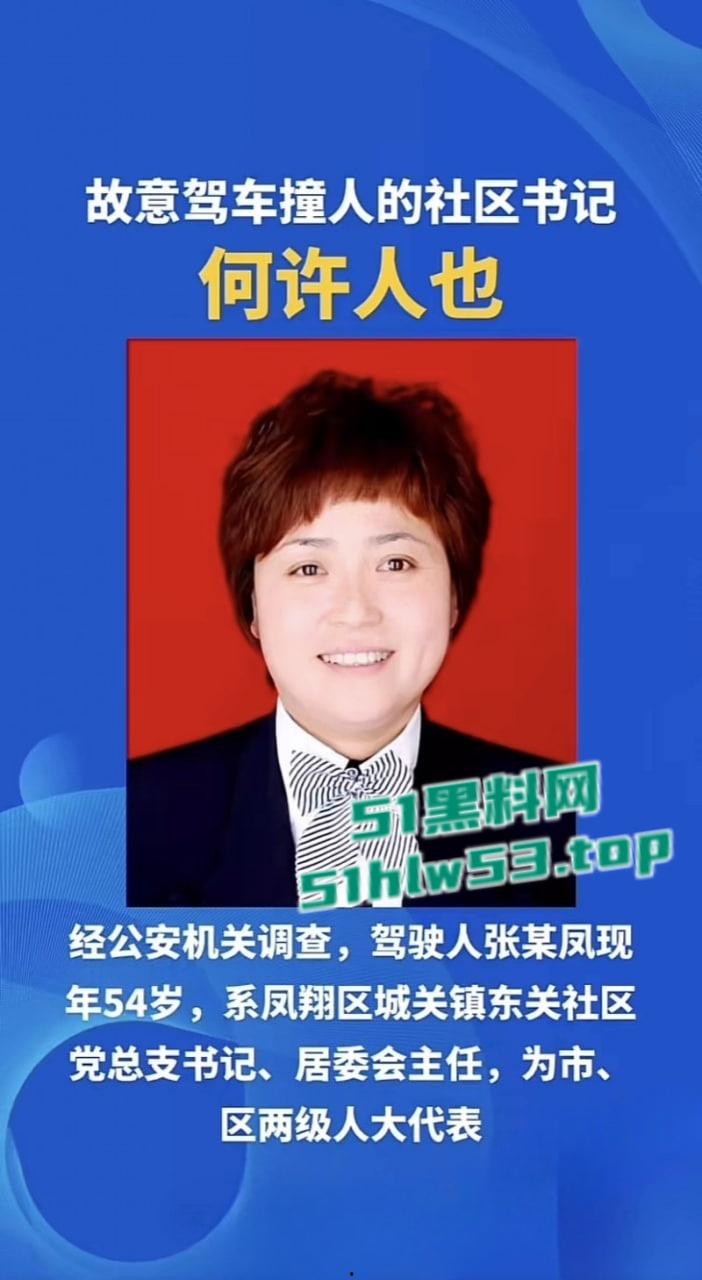 陕西宝鸡凤翔区党支部书记【张春凤】因丈夫出轨当众驾车怒撞小三,不料伤及多位无辜市民! 第4张 陕西宝鸡凤翔区党支部书记【张春凤】因丈夫出轨当众驾车怒撞小三,不料伤及多位无辜市民! 第4张