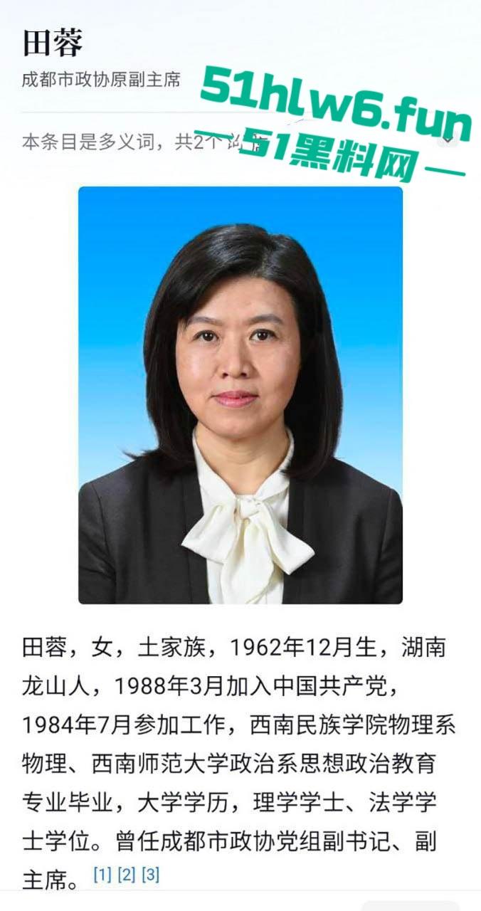 四川成都正厅级干部女贪官【田蓉】落马当年【谭谈交通】被封杀事件始作俑者 作陪领导的视频也被曝光！  第6张