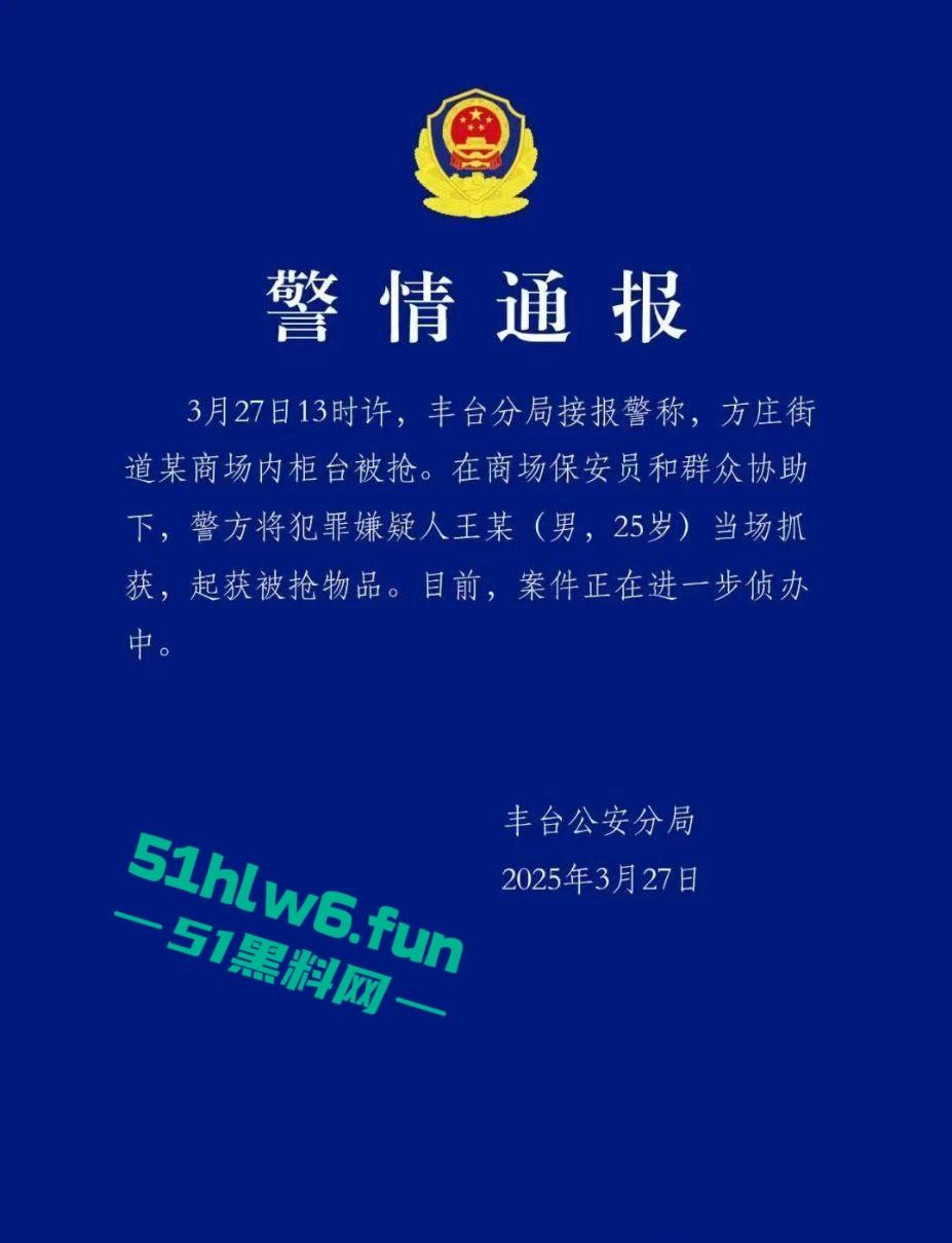 北京丰台区【牛逼哥】光天化日抢劫周大福，明目张胆自己送进去吃牢饭 这下有编制工作了！  第8张