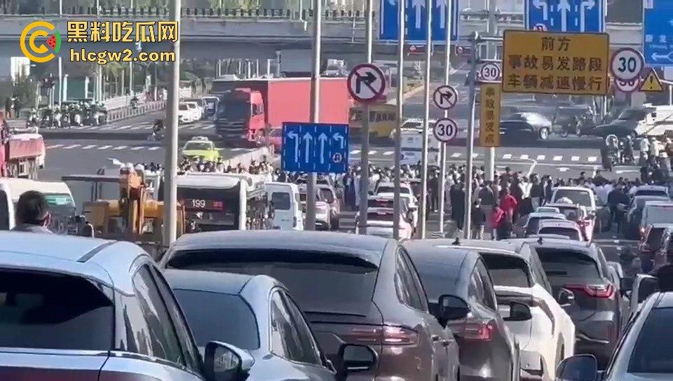 上海沪松公路被国利员工堵到爆！讨薪没问题，害全场牛马迟到真是要命！  第3张