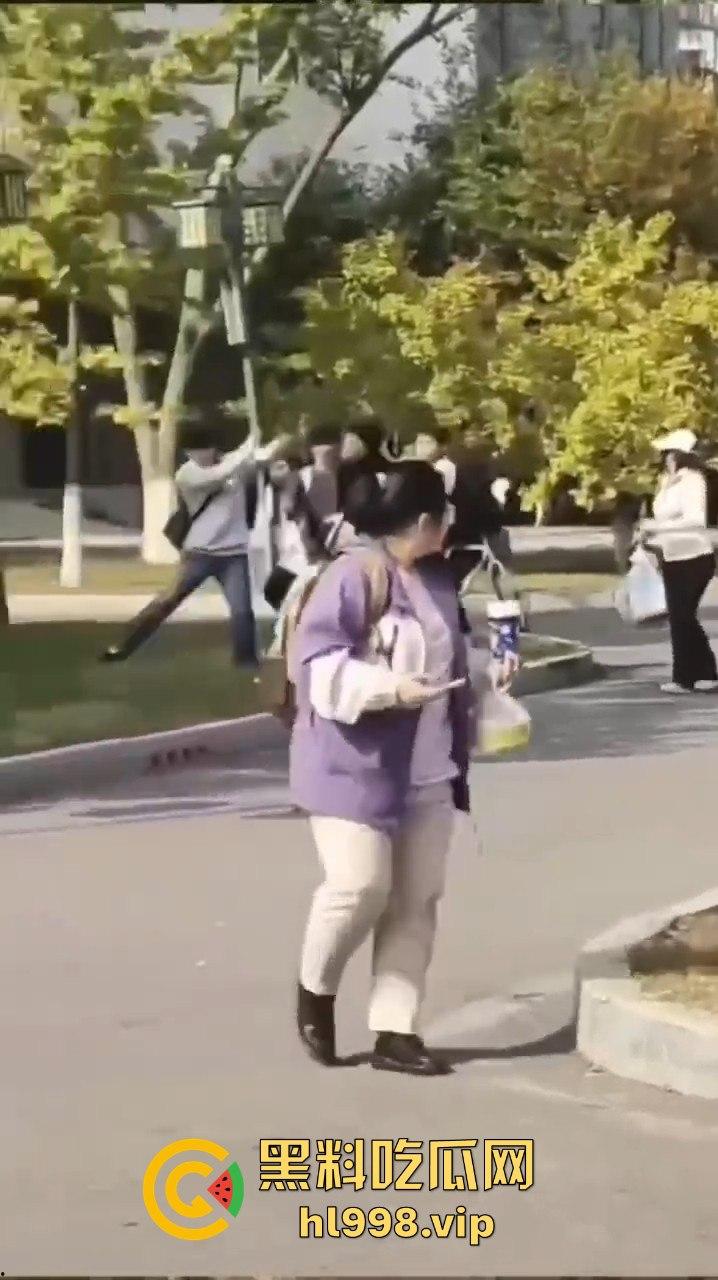大连庄河大学城惊现校服女引发血案！黑衣男被两学生哥误会暴揍，女子都拦不住！  第1张