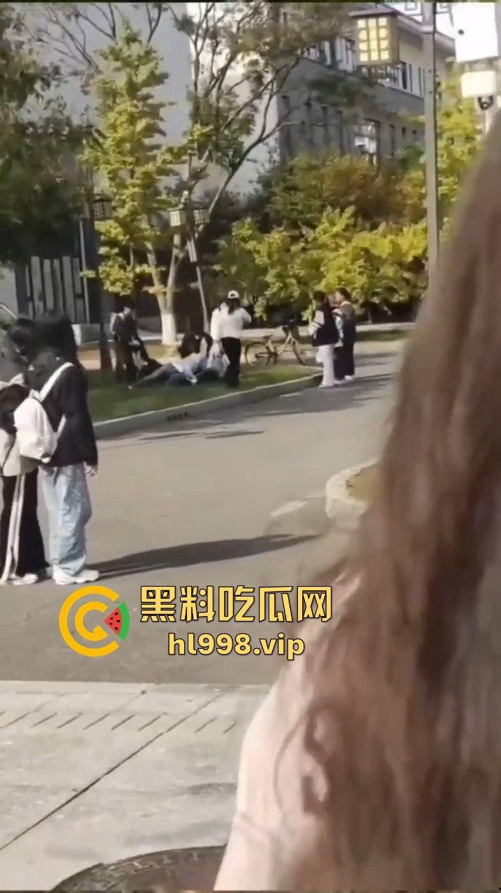 大连庄河大学城惊现校服女引发血案！黑衣男被两学生哥误会暴揍，女子都拦不住！  第3张