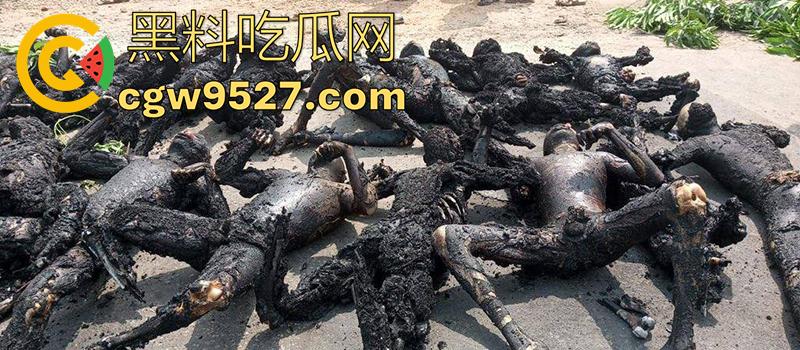 油罐车爆炸恐怖现场，造成77人死亡，鸡巴都给烧焦了，原始风味大烧烤，实在太惨了！  第3张