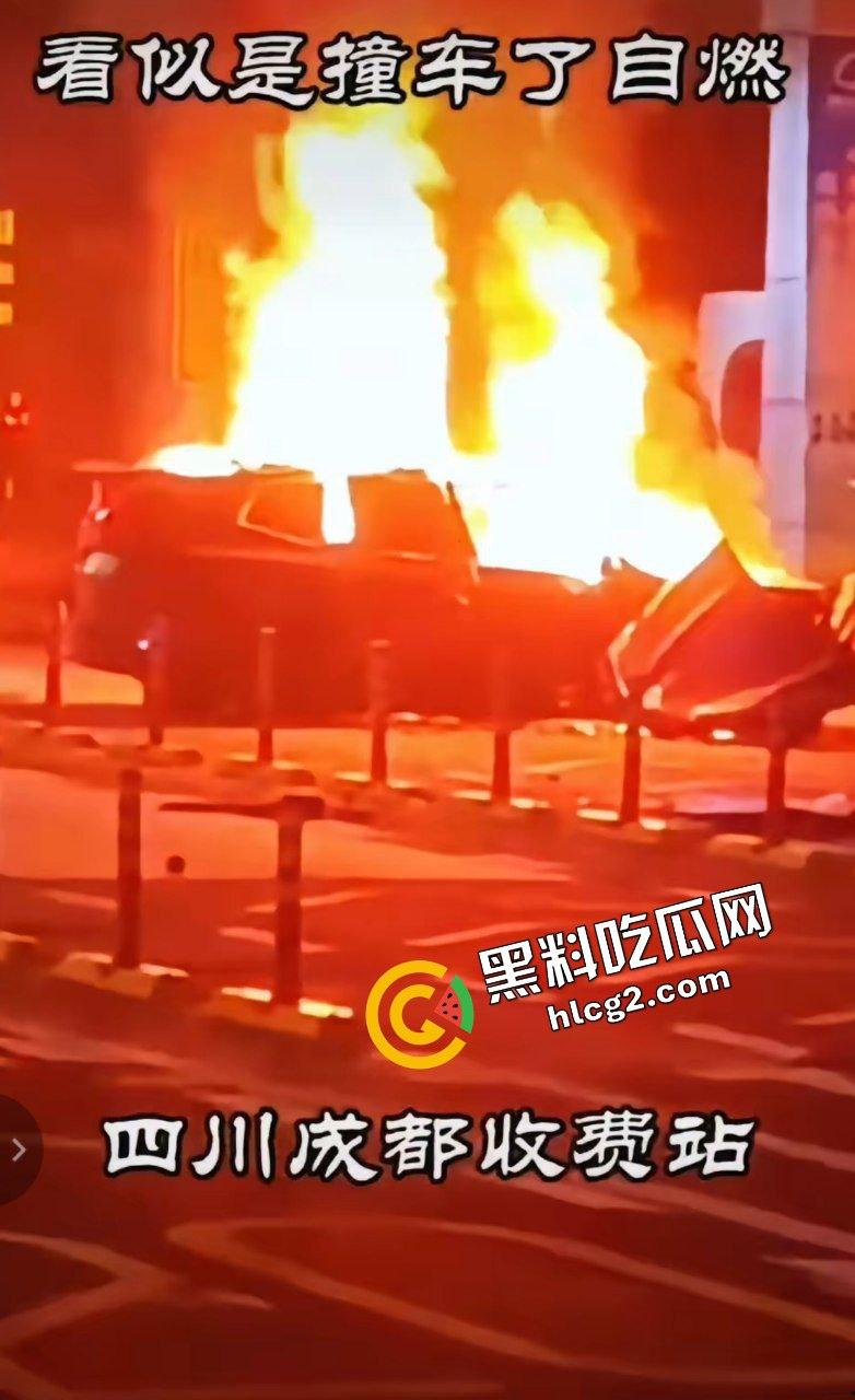 四川成都宝马新能源电车自燃事件！男子超速撞上安全岛 车毁人亡 瞬间火葬当场！  第7张