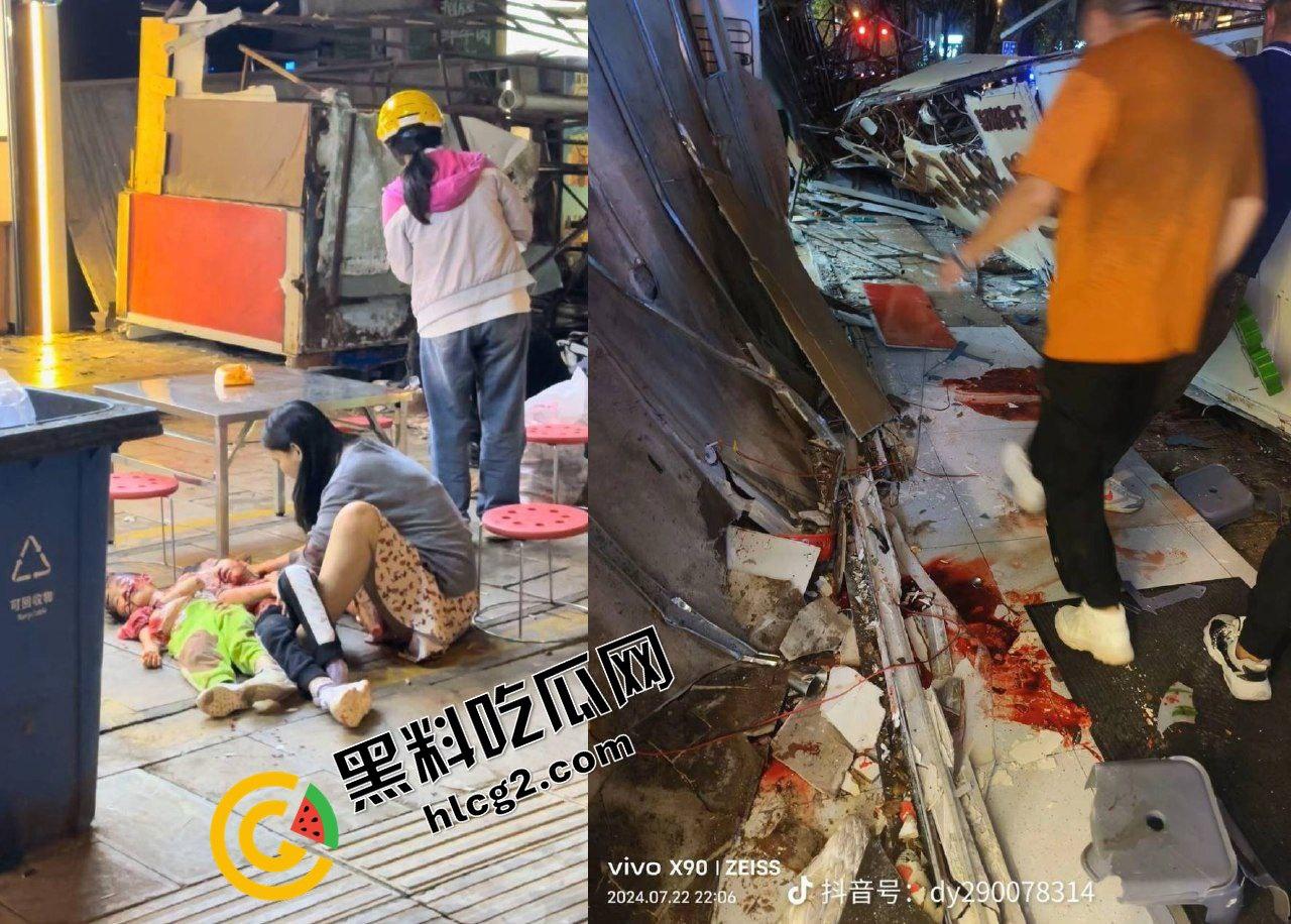 云南昆明一商铺广告牌设施坠落 导致现场7伤3死！一宝妈两个女儿被砸的头破血流 自述经历泣不成声！  第8张