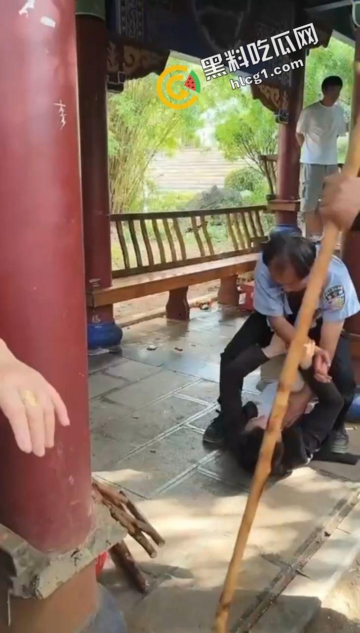 六盘水盘州胜境广场 众人闲暇之余下象棋 保安老头打输后说旁人指导男子才赢的 于是大打出手  第5张