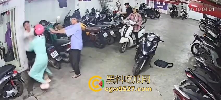 越南停车场一纹身男挑衅一女生，没想到的是女生是练MMA，纹身男被暴揍倒地不起，这哥们可真是踢到钢板了！  第4张