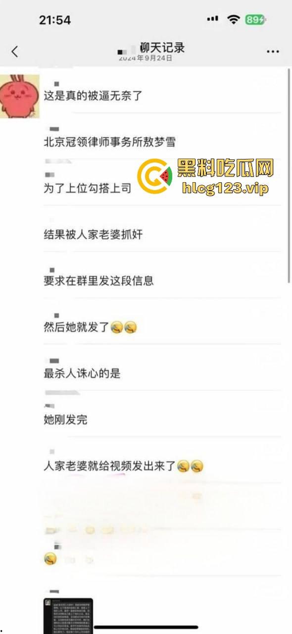 帝都女律师敖梦雪出轨上司,SM视频曝光!忏悔书发工作群,社死现场堪比灾难片! 第7张 帝都女律师敖梦雪出轨上司,SM视频曝光!忏悔书发工作群,社死现场堪比灾难片! 第7张