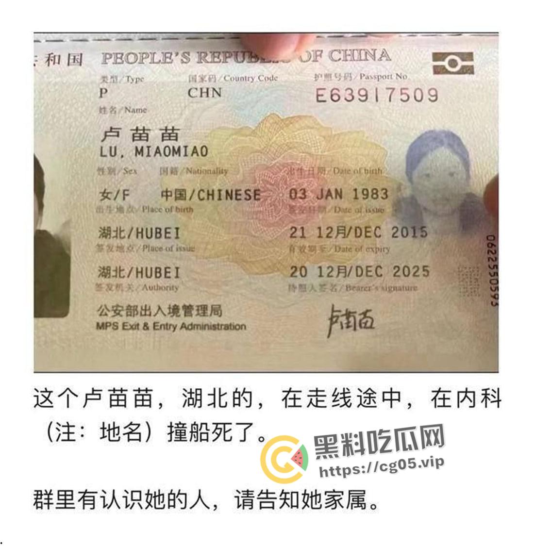 湖北老乡走线失败 在途中发生撞船事故身亡 美国梦就此破碎  第1张