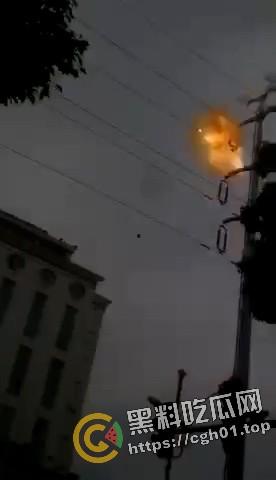 老头因汽车不戴头盔不满被罚款 爬上高压电线变身雷电法王 人都烧糊了  第3张