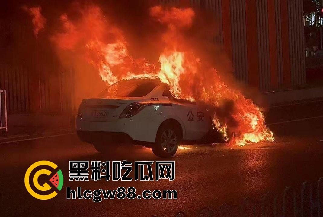 广州南村万博警车大火狂烧成火球，现场围满吃瓜群众狂拍视频，这火势真是牛逼大了！  第10张