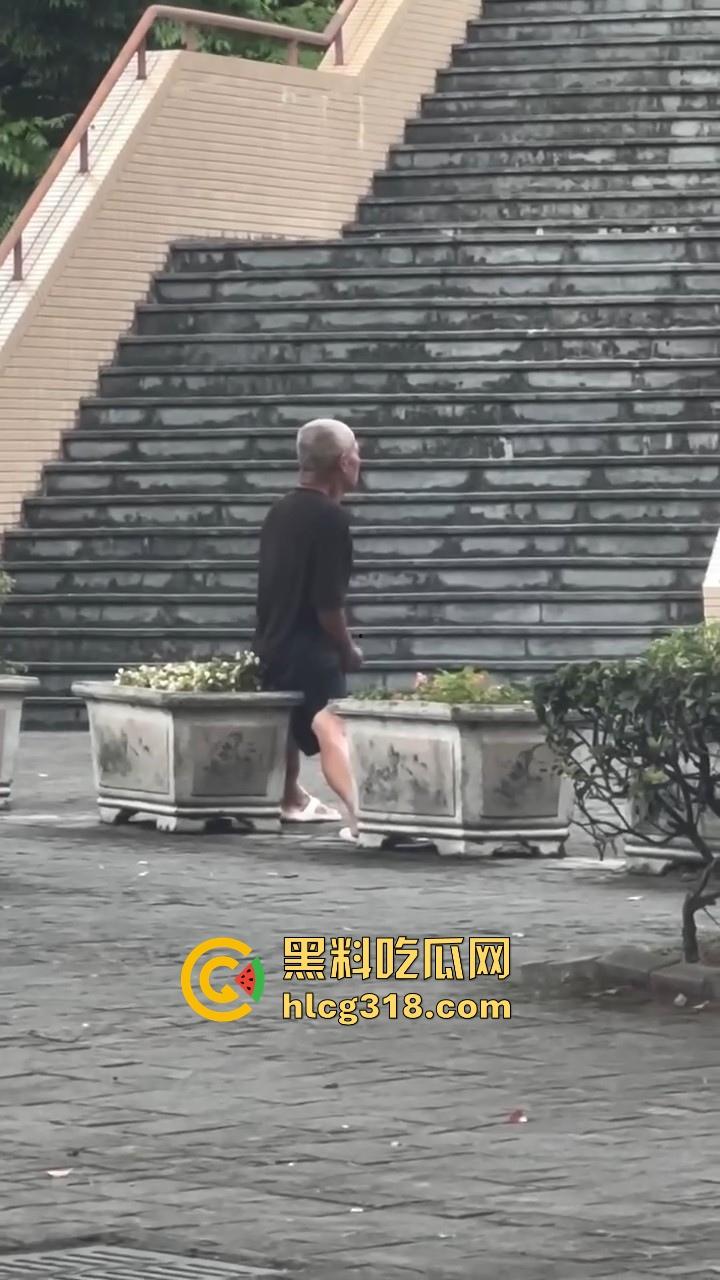 八旬老登公园门口在线打飞机，是不是看到有啥好看的啊姨啊，打得这么起劲，都快撸出火了！  第4张