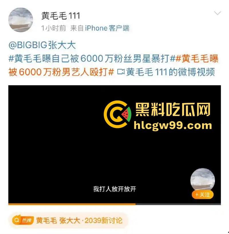 抖音黄毛毛自爆，6000万粉丝顶流男艺人『张大大』酒店暴打女编剧，2小时枕头玻璃杯狂砸，逼她下跪道歉！  第25张