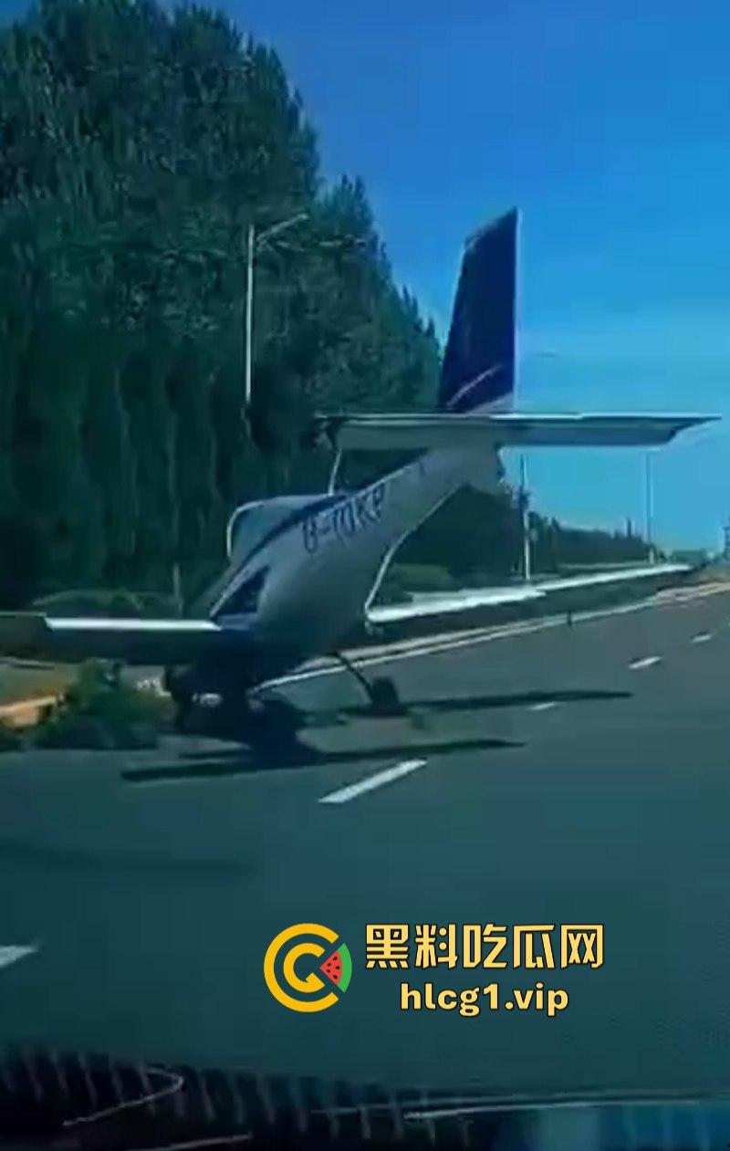 感谢大哥送来的飞机！辽宁大连一飞机失控掉落在公路上  第1张