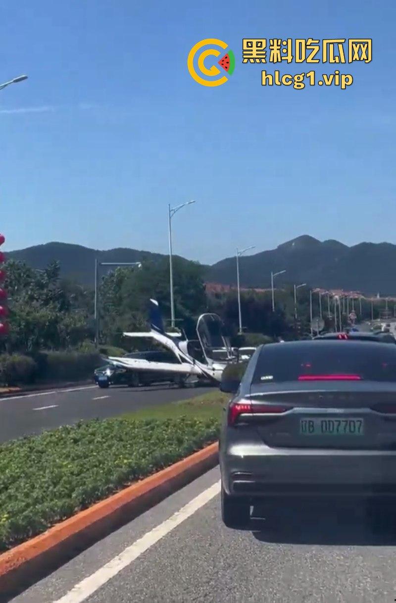 感谢大哥送来的飞机！辽宁大连一飞机失控掉落在公路上  第5张