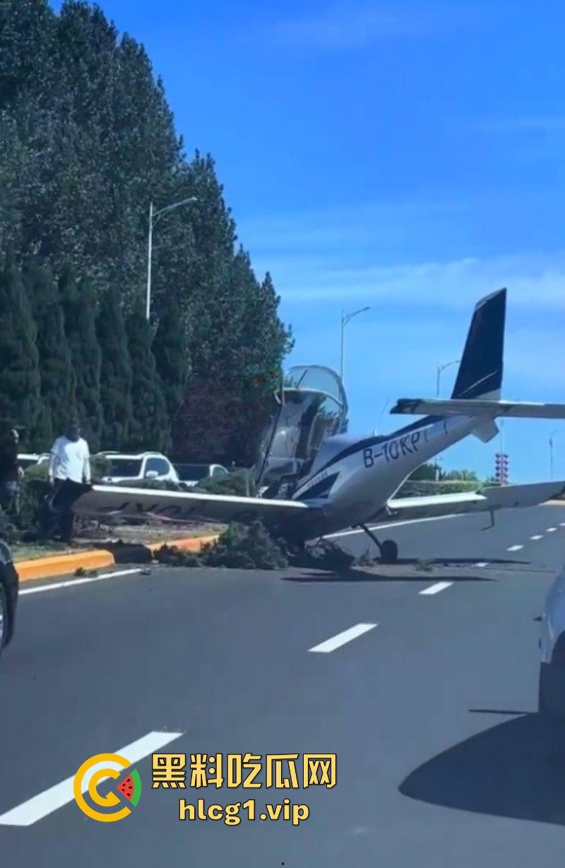 感谢大哥送来的飞机！辽宁大连一飞机失控掉落在公路上  第7张