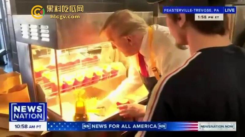 为大选造势 特朗普变身麦当劳打工仔炸薯条 一系列骚操作给哈里斯看懵了  第2张