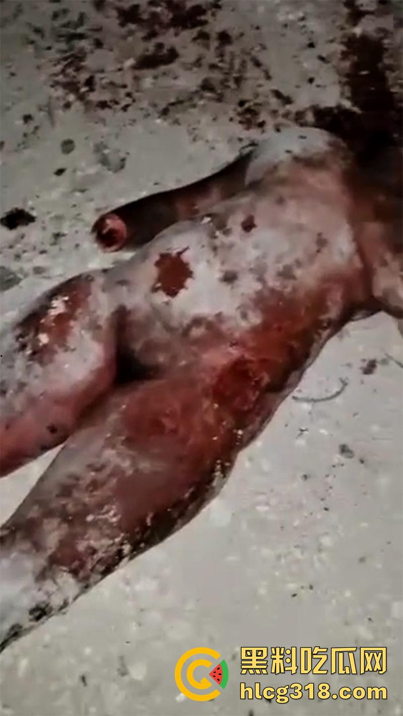 非洲大奶黑妹被砍断双手，棍棒砸扁头杀害后，被一群男子当场分尸割肉，还有人拿棍捅逼，真变态啊！  第10张