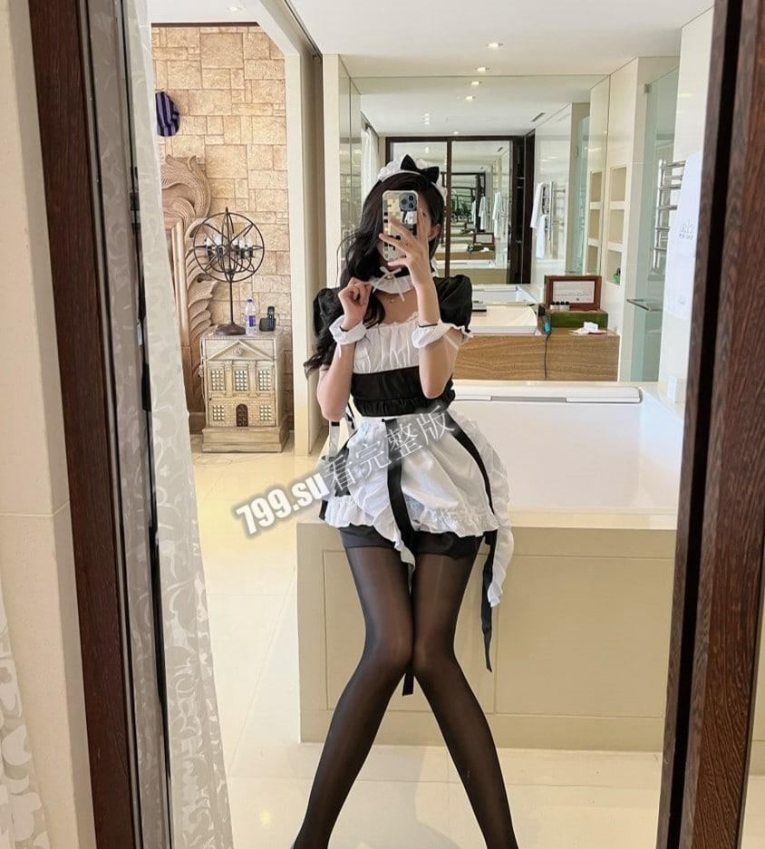 抖音百万粉丝！九头身 1.84 米红唇艳女仆葛征 土豪 1V1 视频泄漏！  第6张