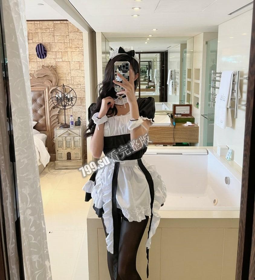 抖音百万粉丝！九头身 1.84 米红唇艳女仆葛征 土豪 1V1 视频泄漏！  第7张