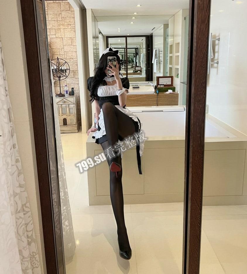 抖音百万粉丝！九头身 1.84 米红唇艳女仆葛征 土豪 1V1 视频泄漏！  第8张