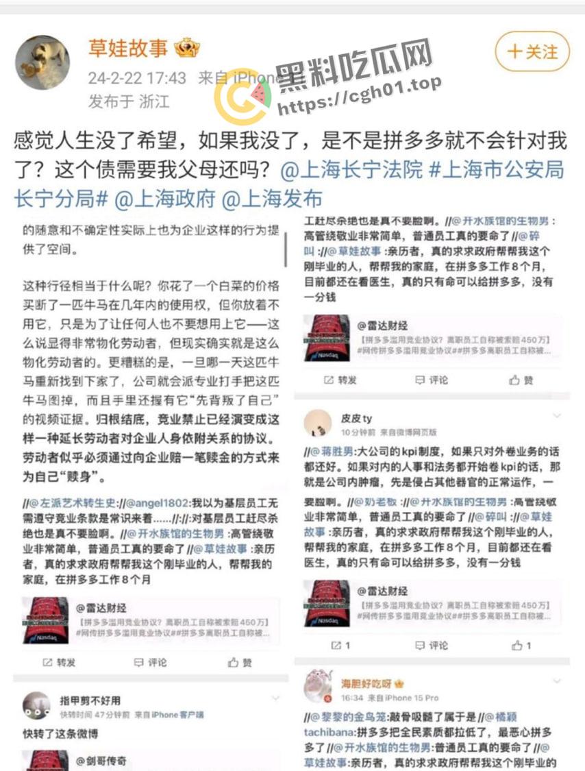 拼多多竞业协议逼死女大学生!全网公关假装无事发生  事件详细梳理看看大厂是如何吃人不吐骨头 第4张