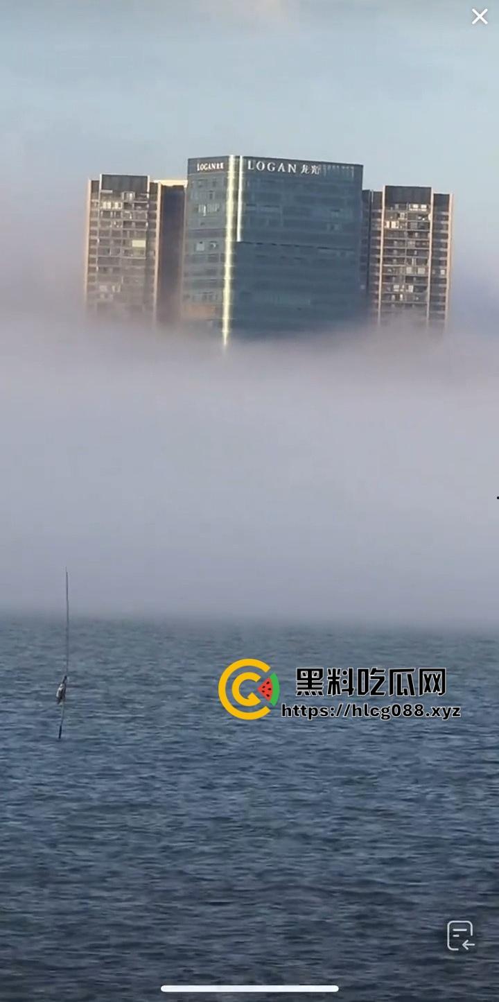 汕头南滨路海市蜃楼震撼现身：网友直播操天奇观，雾里看屌以为神仙下凡！  第8张