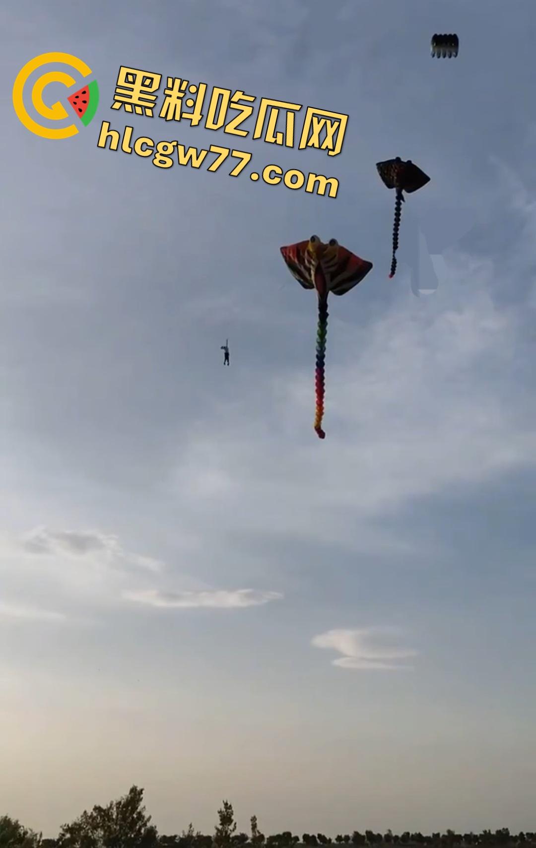 河北石家庄男子坐在风筝线的座位上飞起来大喊“操你妈的还钱”！险些被老鹰叼走小鸡鸡！  第7张