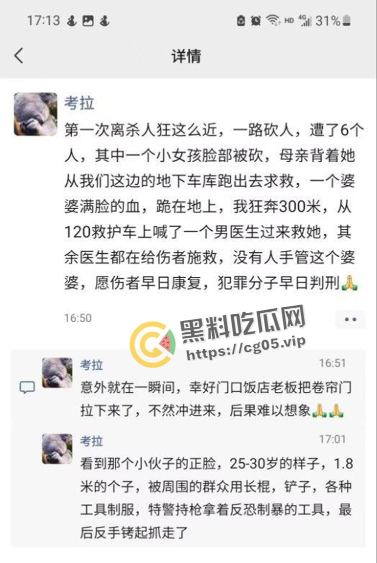 四川成都新都正因小区菜市场杀人案现场画面！一新疆人疑似精神病连砍八人  第2张