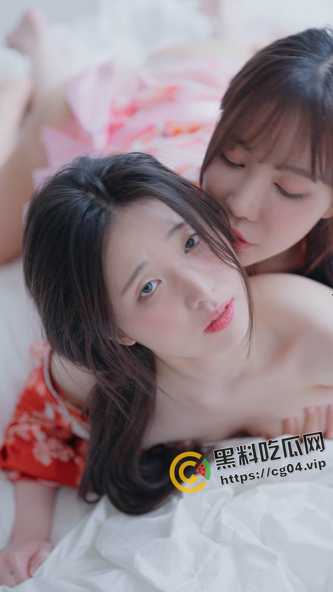 爽心悦目! 美女磨豆腐 韩国模特 YeonWoo Kimono 双女的诱惑 谁能拒绝两个美女床上打架呢  第2张