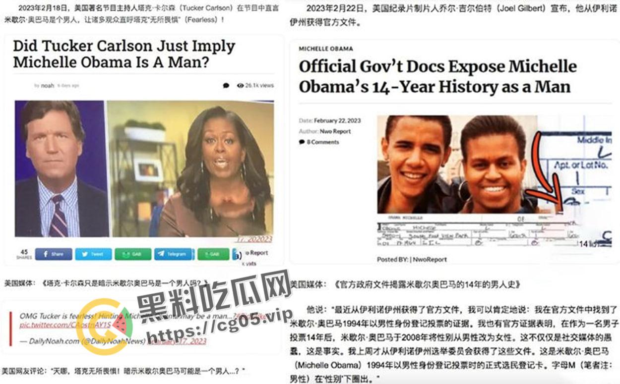 美国头条!奥巴马的妻子 “米歇尔”其实是个男人?同性恋秘密被公开? 第1张 美国头条!奥巴马的妻子 “米歇尔”其实是个男人?同性恋秘密被公开? 第1张