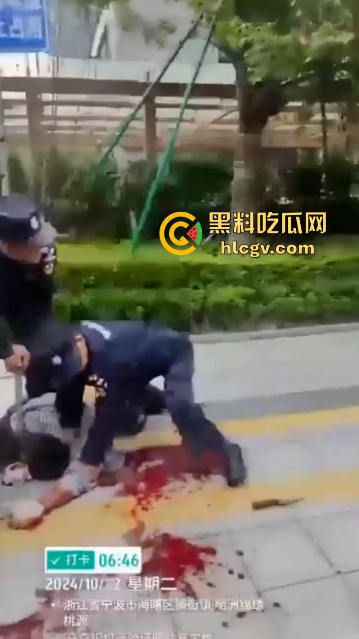 宁波海曙区一女子送孩子上学路上被人追砍 孩子的身受数刀 视频直击血腥现场  第8张