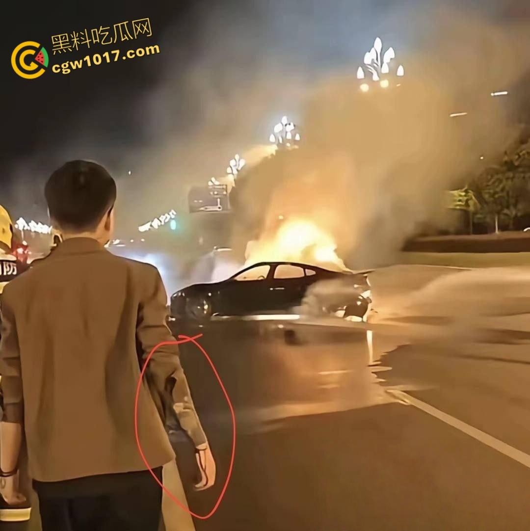 四川成都小米SU7追尾起火，路人胳膊砸到出血，也没能打开窗户，等消防人员开车门时，已经车毁人亡了！  第1张