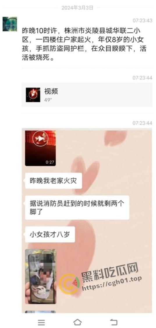 湖南株洲发生火灾 8岁女童因防盗网无法逃脱活活烧死 现场画面曝光 惨不忍睹  第4张