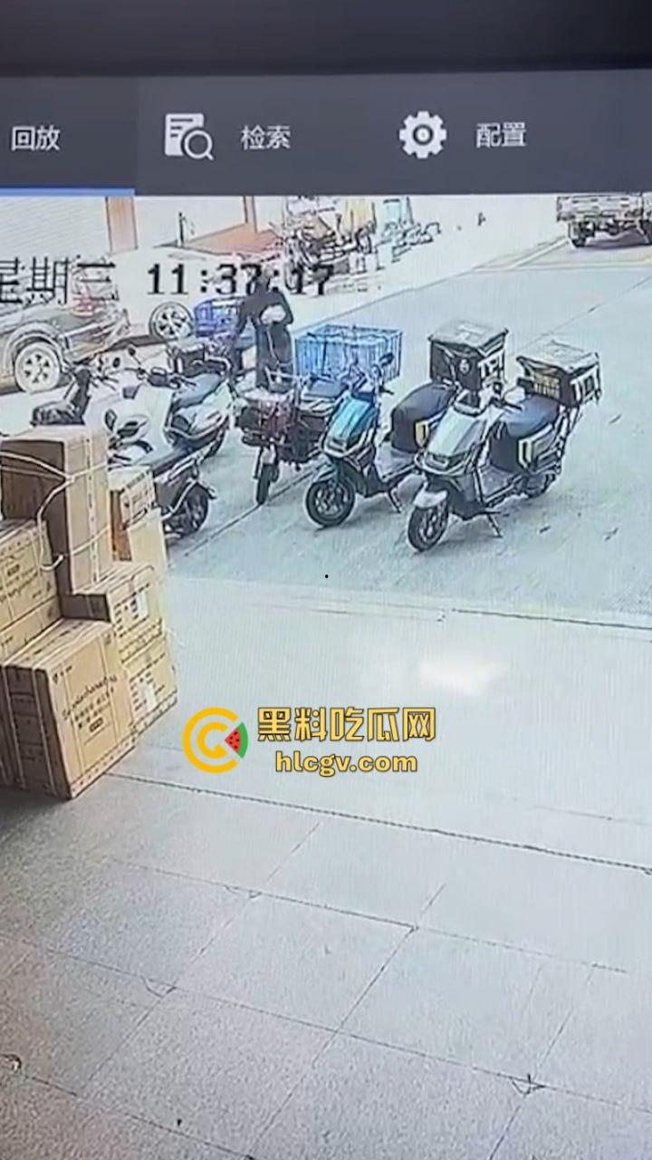 广东汕头一写字楼外卖频繁被盗 监控曝光小偷竟是同行相残  第4张