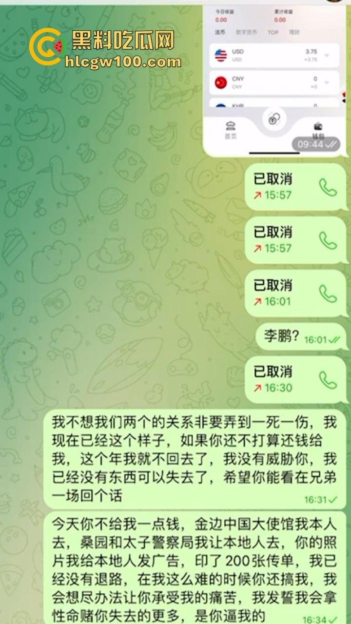 福建男子【李鹏】在柬埔寨放杀猪盘专骗自己人投注 崩盘后卷款跑路 遭受害男子人肉曝光 持枪追杀！  第2张