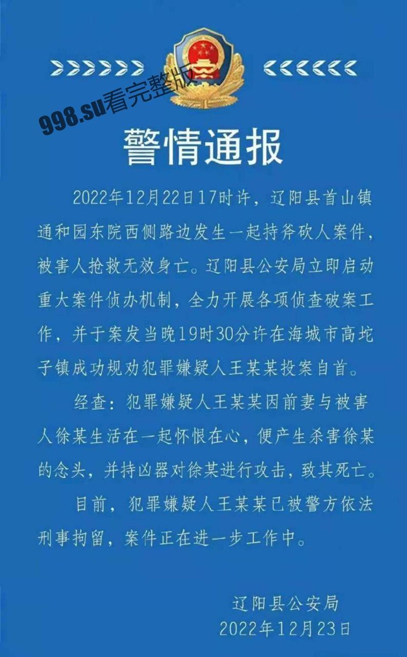 辽阳县首山镇持斧伤人案件，男子手段极其残忍。  第1张