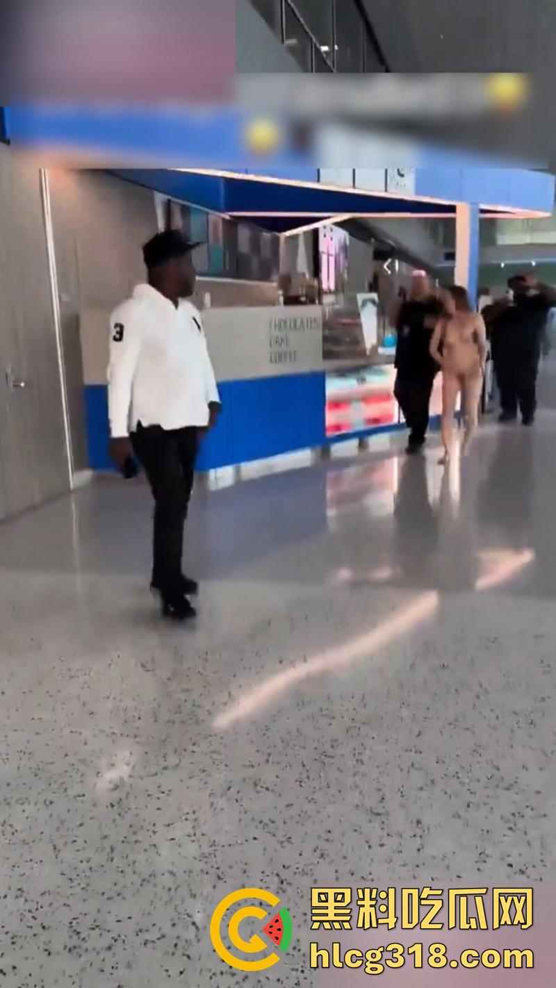 美国大奶美女自称维也纳女神，在德克萨塞州机场，当众全裸狂奔，保安拼命也拦不住，好像去拦一下啊！  第8张