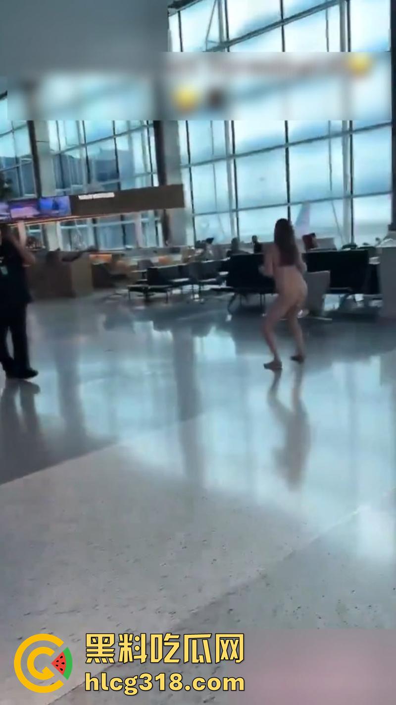 美国大奶美女自称维也纳女神，在德克萨塞州机场，当众全裸狂奔，保安拼命也拦不住，好像去拦一下啊！  第9张