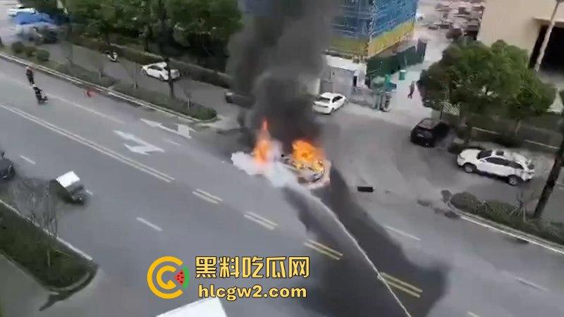 温州龙港时代大道一比亚迪突发自燃 短短几分钟烧没了 现场烧车视频曝光  第4张