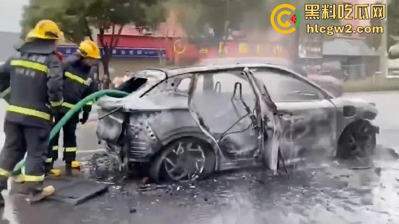 温州龙港时代大道一比亚迪突发自燃 短短几分钟烧没了 现场烧车视频曝光  第5张