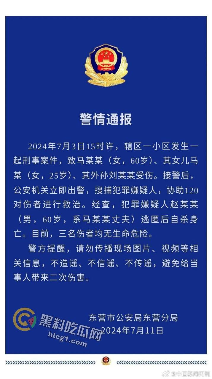 山东东营丈夫持斧砍伤妻子及两孩子后畏罪自杀，7月11日通报引发热议  第9张