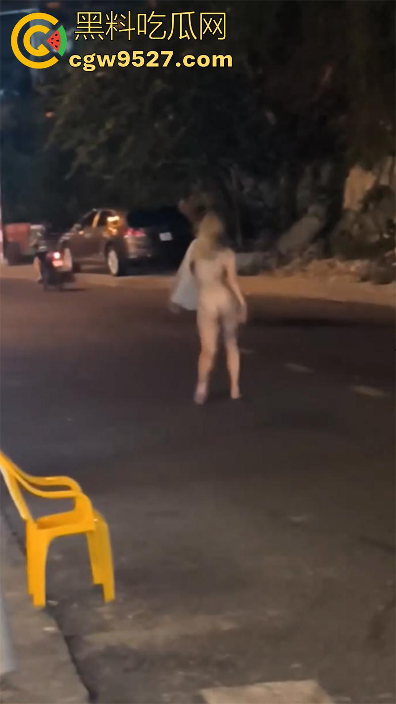 长腿金发洋妞当街赤裸，越南庆和省芽庄市，一洋妞赤身裸体背包逛街，这难道是主人的任务么？  第5张