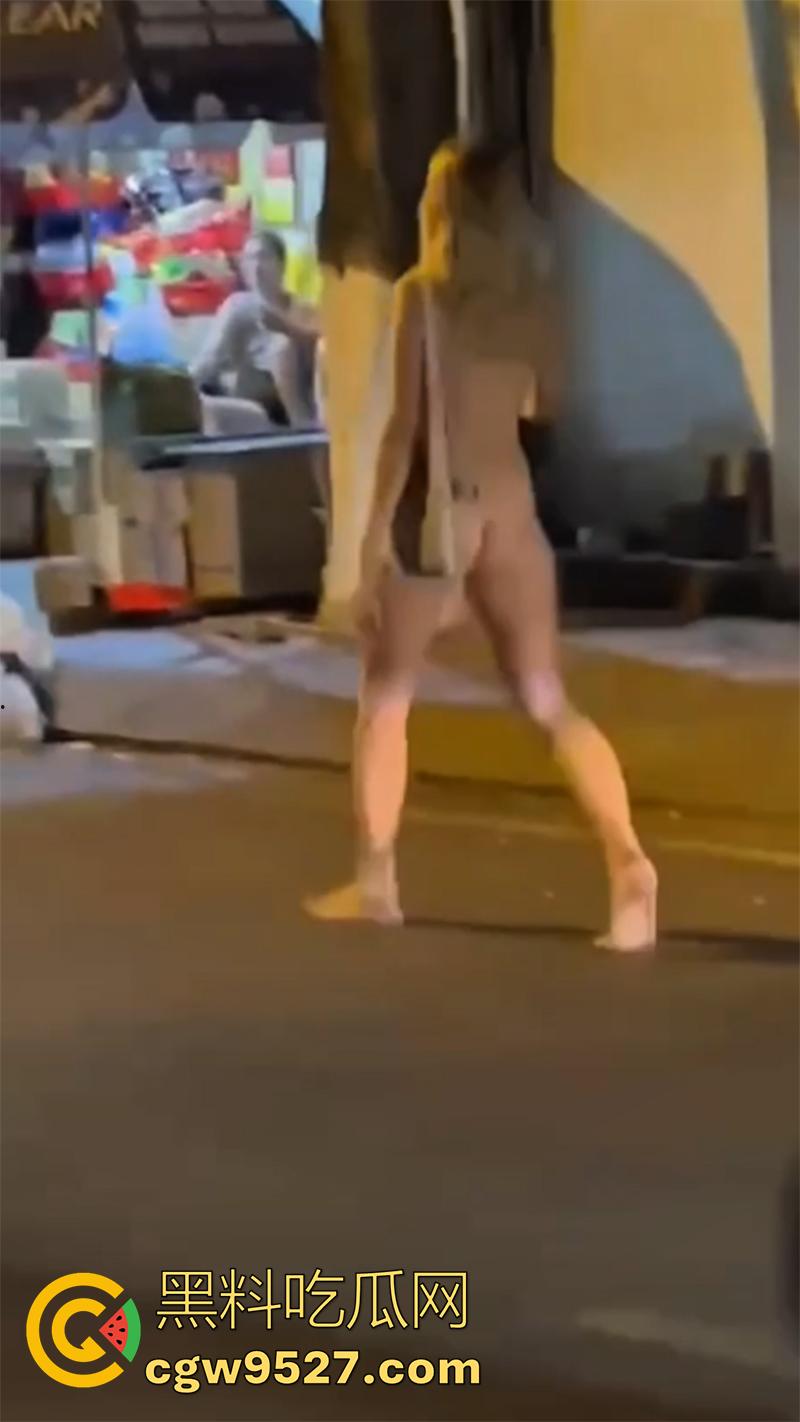 长腿金发洋妞当街赤裸，越南庆和省芽庄市，一洋妞赤身裸体背包逛街，这难道是主人的任务么？  第6张