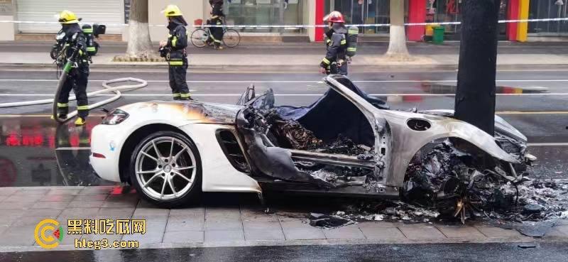树：我没有动手啊！浙江一辆保时捷撞电动车后撞树起火驾驶人死亡！  第8张