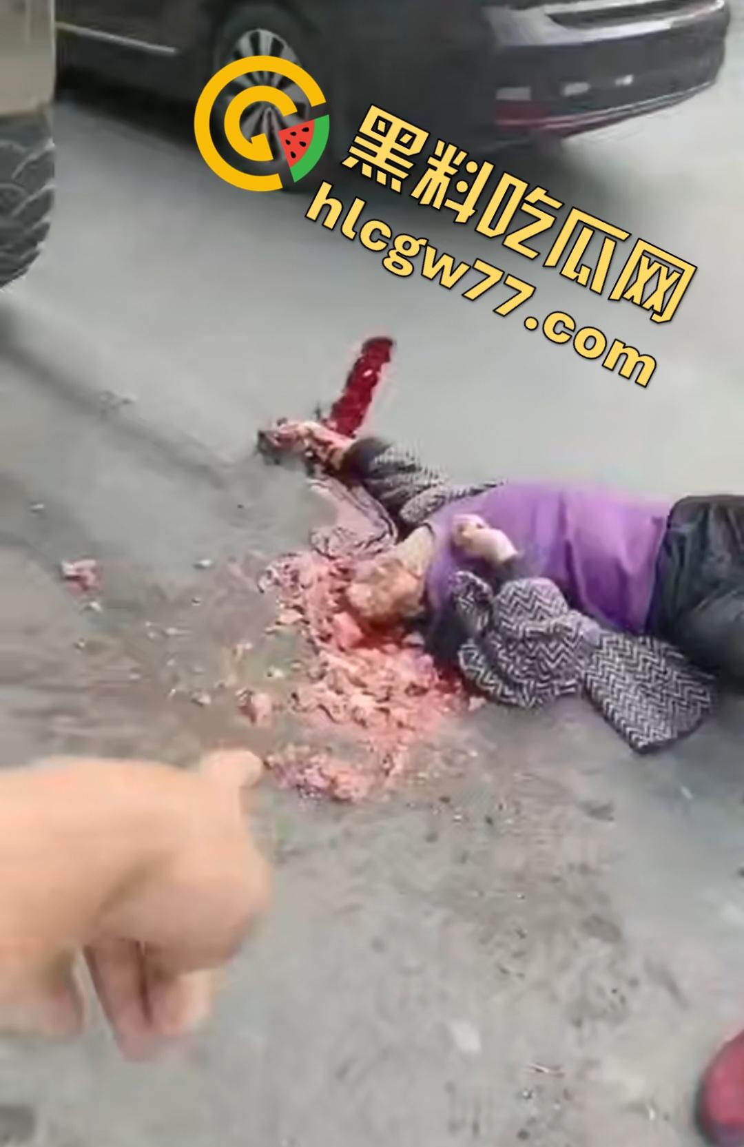 河南辉县老太太近视千度急买菜酿惨剧！大货车碾爆头颅脑浆四溅，喷到路人身上洗了个血浴！  第7张